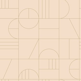 Esta Art Deco 139206 - Roze - Oranje - Goud Behang