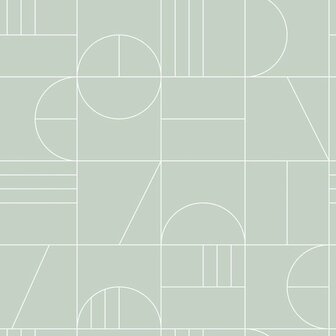 Esta Art Deco 139209 - Groen Behang