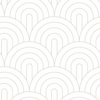 Esta Art Deco 139215 - Wit - Goud Behang