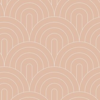 Esta Art Deco 139218 - Terracotta - Roze - Oranje Behang