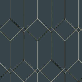 Esta Art Deco 139225 - Blauw Behang