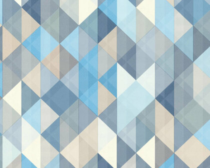 AS Creation Trendwall | 36786-3 - 367863 - Blauw / Grijs Behang