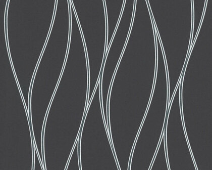 AS Creation Trendwall | 3713-24 - 371324 - Zwart / Zilver Behang