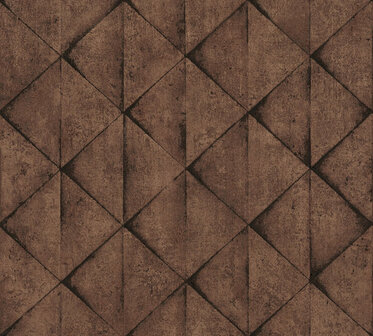 AS Creation Industrial 37742-4 - 377424 - Bruin / Zwart Behang