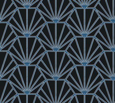 AS Creation Daniel Hechter 6 | 37528-2 - 375282 - Zwart / Blauw Behang