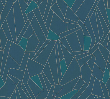 AS Creation New Life 37677-2 - 376772 - Blauw / Turquoise Behang