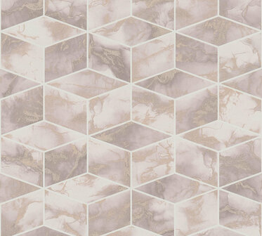 AS Creation Metropolitan Stories II Alena / St. Petersburg 37863-2 - 378632 - Roze / Goud Behang