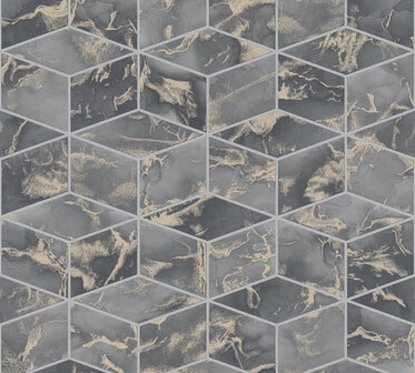 AS Creation Metropolitan Stories II Alena / St. Petersburg 37863-3 - 378633 - Grijs / Goud Behang