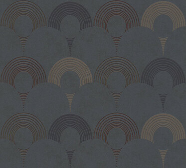 AS Creation Pop Style 37480-2 - 374802 - Zwart / Grijs Behang