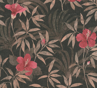AS Creation Cuba 38028-3 - 380283 - Bruin / Rood Behang