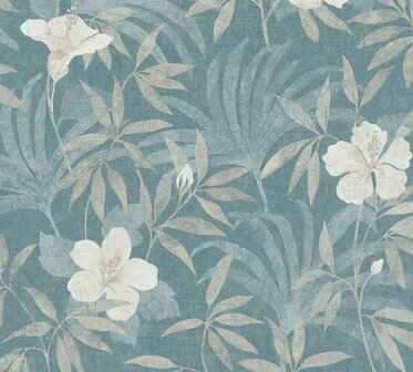 AS Creation Cuba 38028-5 - 380285 - Blauw / Beige Behang