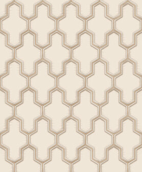 Dutch Wallcoverings Wall Fabric geometric cream WF121022 Behang