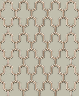 Dutch Wallcoverings Wall Fabric geometric green WF121023 Behang