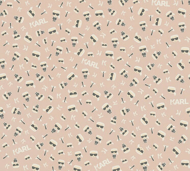 AS Creation Karl Lagerfeld Ikonik 37843-8 - 378438 - Beige / Zwart Behang
