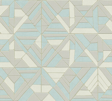 AS Creation Pop Style 37481-3 - 374813 - Blauw / Zilver Behang