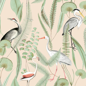 Dutch Wallcoverings Eden Flamingo / Reiger M374-03 Behang