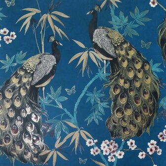 Arthouse Opulent Peacock Teal &amp; Gold 692505 Behang