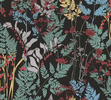 AS Creation AP Floral Impression 37751-1 - 377511 - Zwart / Groen Behang