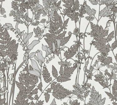 AS Creation AP Floral Impression 37752-1 - 377521 - Grijs / Wit Behang