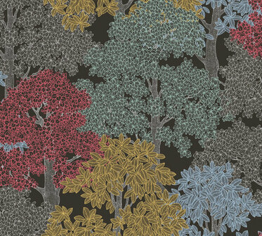 AS Creation AP Floral Impression 37753-2 - 377532 - Bruin / Zwart Behang