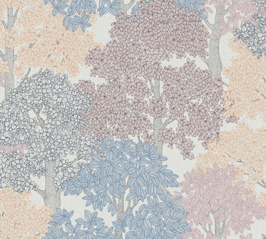 AS Creation AP Floral Impression 37753-4 - 377534 - Multicolour / Blauw Behang