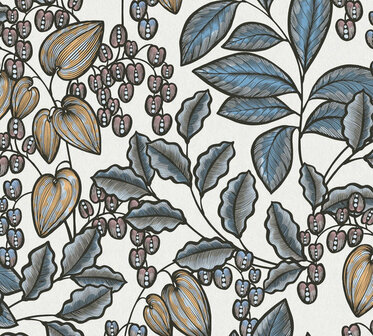 AS Creation AP Floral Impression 37754-8 - 377548 - Blauw / Wit Behang