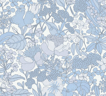 AS Creation AP Floral Impression 37756-6 - 377566 - Blauw / Grijs Behang
