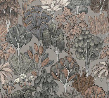 AS Creation AP Floral Impression 37757-4 - 377574 - Grijs / Beige Behang