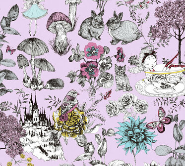 AS Creation Little Love 38120-3 - 381203 - Roze / Zwart Behang