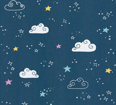 AS Creation Little Love 38141-1 - 381411 - Blauw / Wit Behang