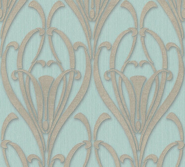 AS Creation Mata Hari 38091-2 - 380912 - Blauw / Groen / Bruin Behang