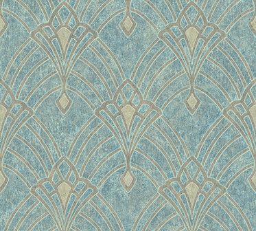AS Creation Mata Hari 38094-2 - 380942 - Blauw / Bruin Behang