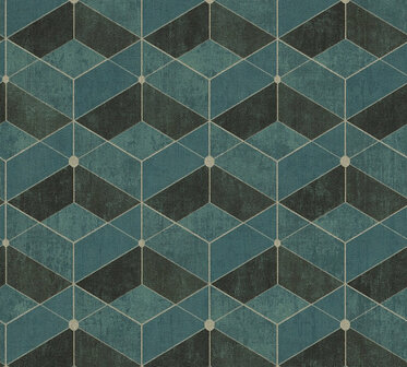 AS Creation Titanium 3 38202-3 - 382023 - Groen / Goud Behang