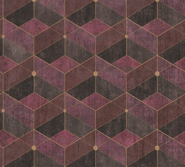AS Creation Titanium 3 38202-5 - 382025 - Rood / Goud Behang