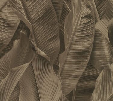 Montecolino Folium FO17817 Brown Banana Leaves Behang