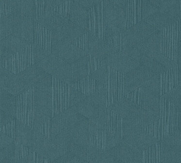 AS Creation Villa 37561-4 - 375614 Blauw Geometrisch / Groen Behang