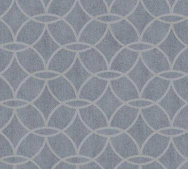AS Creation Villa 37564-4 - 375644 Blauw Geometrisch / Grijs Behang