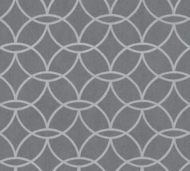AS Creation Villa 37564-5 - 375645 Grijs Geometrisch / Zilver Behang
