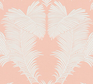 AS Creation Trendwall 2 - 37959-6 - 379596 Roze Palmblad / Wit Behang