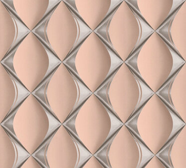 AS Creation My Home My Spa 38691-4 - 386914 Roze / Zilver Behang