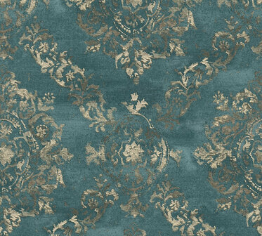 AS Creation My Home My Spa 38707-3 - 387073 Blauw / Groen / Goud Behang
