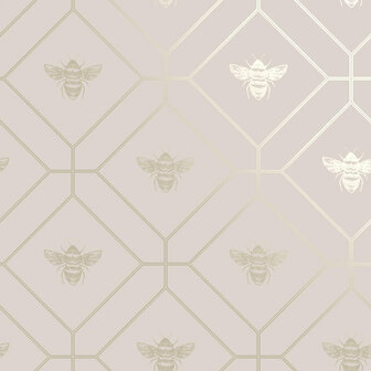 Dutch Wallcoverings Imaginarium II 13083 Roze + Goud Metallic Behang
