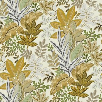 Noordwand Flora 18507 Groen - Geel - Metallic Behang