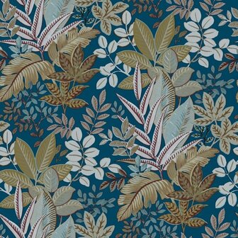 Noordwand Flora 18509 Blauw - Bruin Behang