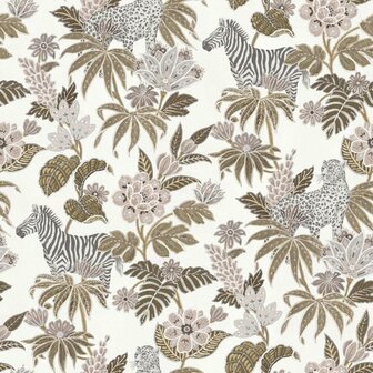 Noordwand Flora 18521 Grijs - Metallic - Wit Behang