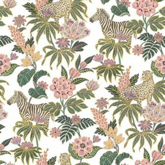Noordwand Assorti 2024 18522 Groen - Roze - Metallic Behang