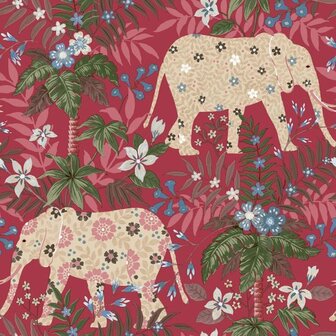 Noordwand Flora 18548 Rood - Roze Behang