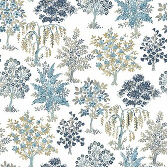 Noordwand Flora 18556 Blauw - Beige Behang