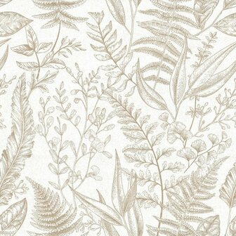 Noordwand Flora 18562 Wit - Beige Behang
