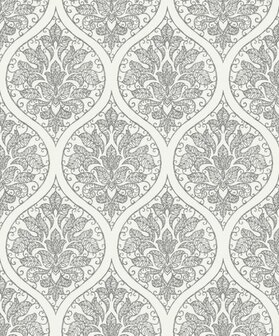 Noordwand Emporium 7002 Metallic - Wit Behang